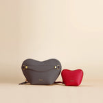 OLEADA NYC Apparel and Accessories > Women > Small Leather Goods > Leather Case Color_Ash Le Cœur Set