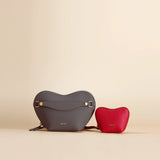 OLEADA NYC Apparel and Accessories > Women > Small Leather Goods > Leather Case Color_Ash Le Cœur Set