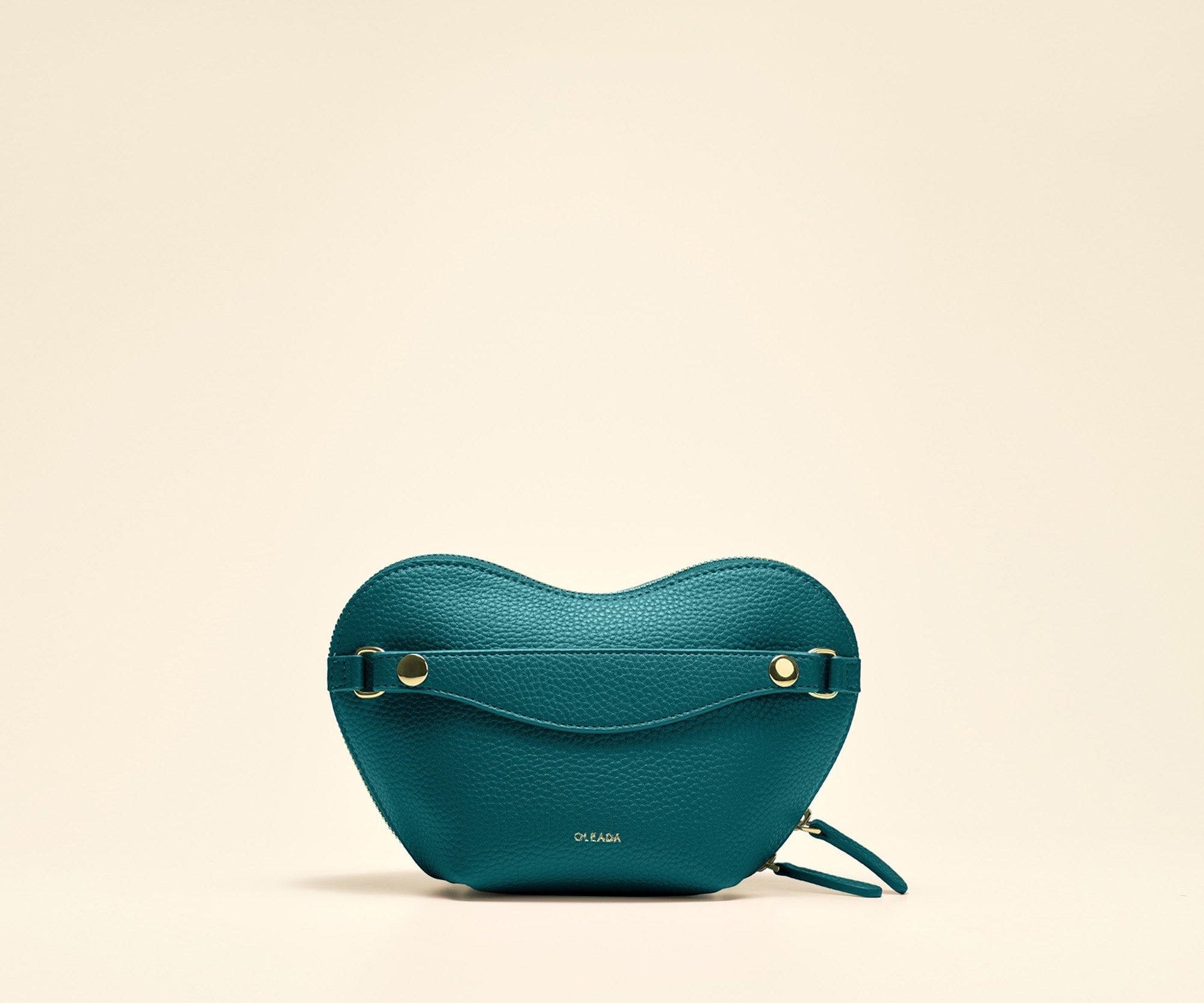 OLEADA NYC Apparel and Accessories > Women > Small Leather Goods > Leather Case Color_Cedar Le Coeur Pouch (Regular)
