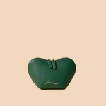OLEADA NYC Apparel and Accessories > Women > Small Leather Goods > Leather Case Color_Cedar Le Coeur Pouch (Regular)