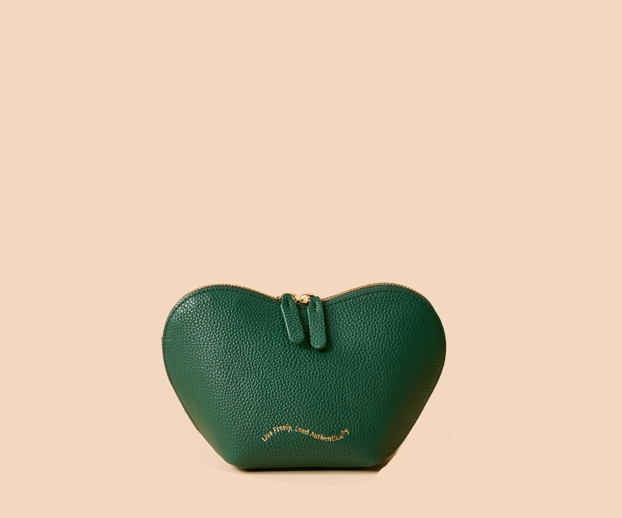 OLEADA NYC Apparel and Accessories > Women > Small Leather Goods > Leather Case Color_Cedar Le Coeur Pouch (Regular)
