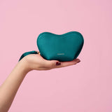OLEADA NYC Apparel and Accessories > Women > Small Leather Goods > Leather Case Color_Cedar Mini Le Coeur Pouch