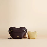 OLEADA NYC Apparel and Accessories > Women > Small Leather Goods > Leather Case Color_Cocoa Le Cœur Set
