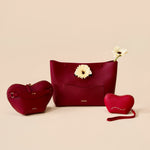OLEADA NYC Apparel and Accessories > Women > Small Leather Goods > Leather Case Le Coeur Pouch (Regular)