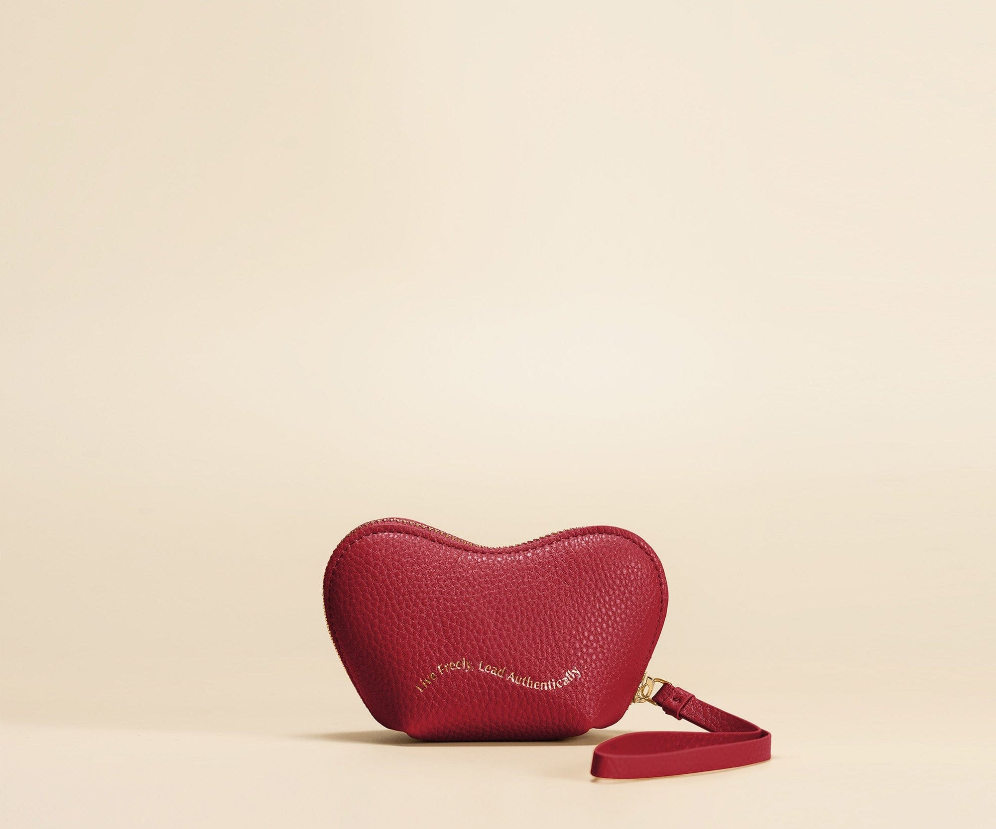 OLEADA NYC Apparel and Accessories > Women > Small Leather Goods > Leather Case Mini Le Coeur Pouch