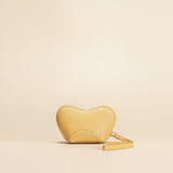 OLEADA NYC Apparel and Accessories > Women > Small Leather Goods > Leather Case Mini Le Coeur Pouch