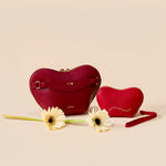 OLEADA NYC Apparel and Accessories > Women > Small Leather Goods > Leather Case Mini Le Coeur Pouch (Mini)