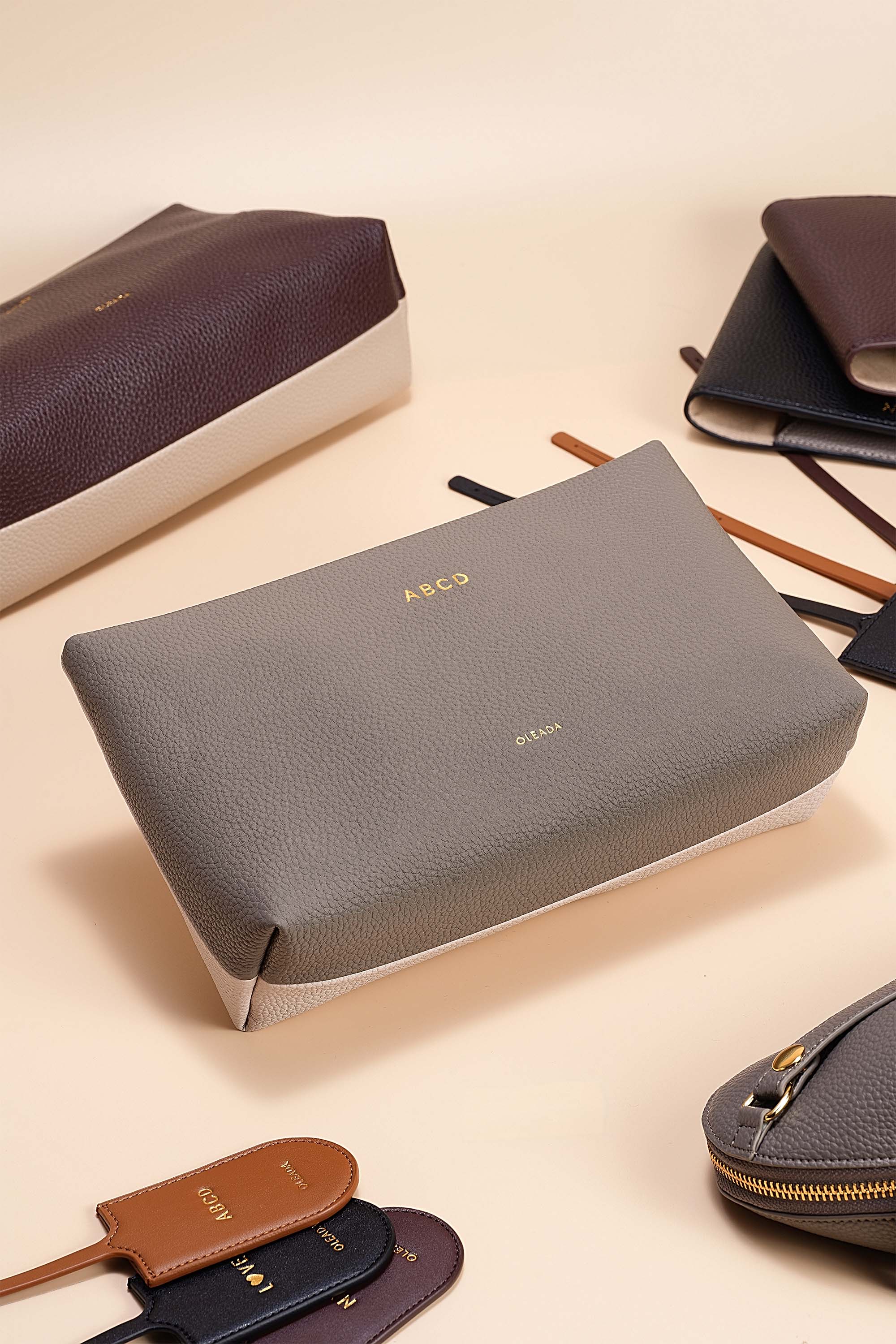 Toiletry Bag Small Travel Pouch Canvas Leather Small Toiletry Bag