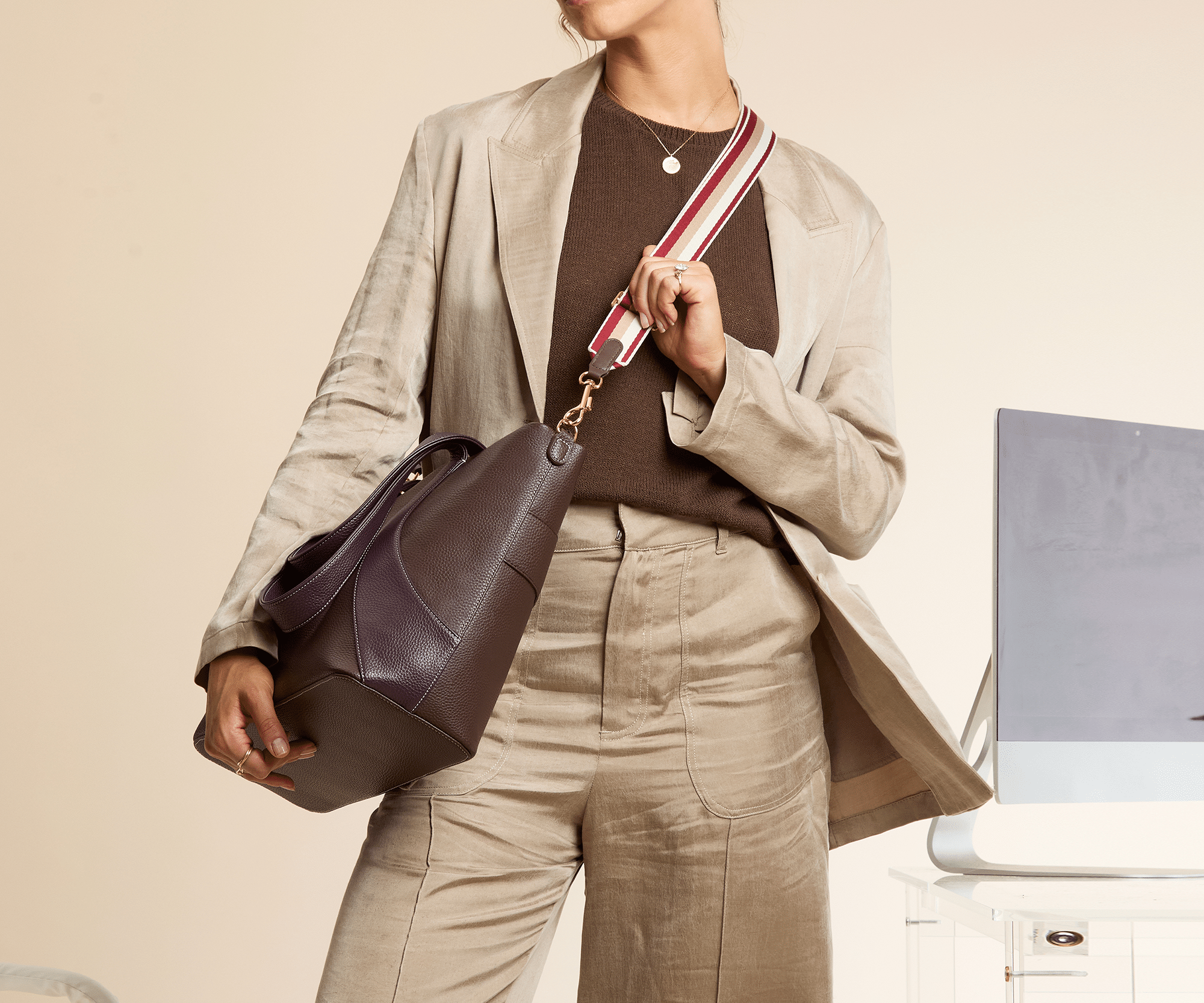OLEADA NYC Apparel and Accessories > Women > Small Leather Goods > Leather Strap Canal Bag Strap