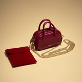 OLEADA NYC Apparel and Accessories > Women > Small Leather Goods > Leather Strap Color_Gold Chain Bag Strap