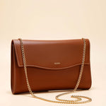 OLEADA NYC Apparel and Accessories > Women > Small Leather Goods > Leather Strap Color_Gold Chain Bag Strap