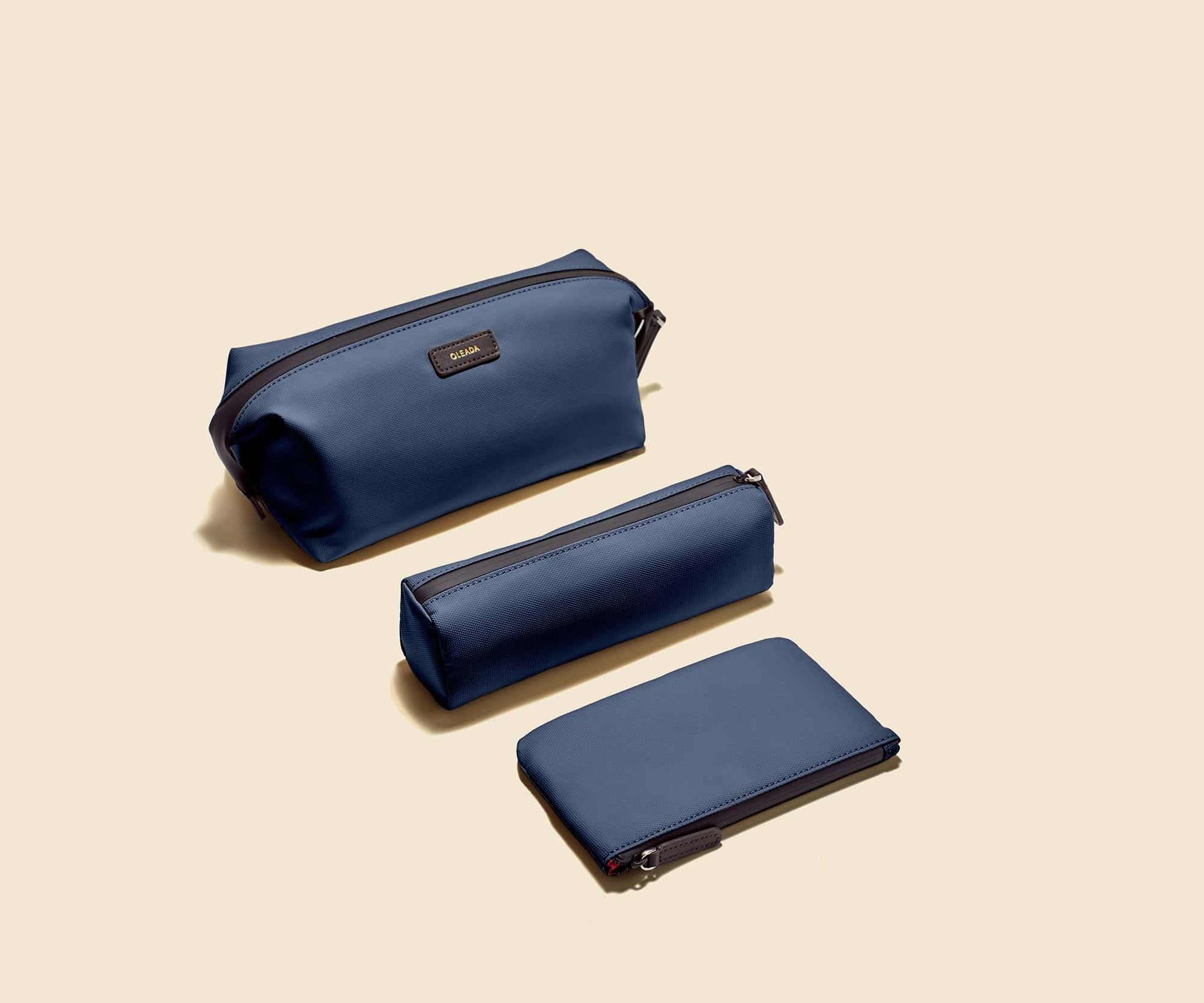 OLEADA NYC Apparel and Accessories > Women > Small Leather Goods > Leather Toiletry Set Color_Mykonos AnyWear Toiletry Set
