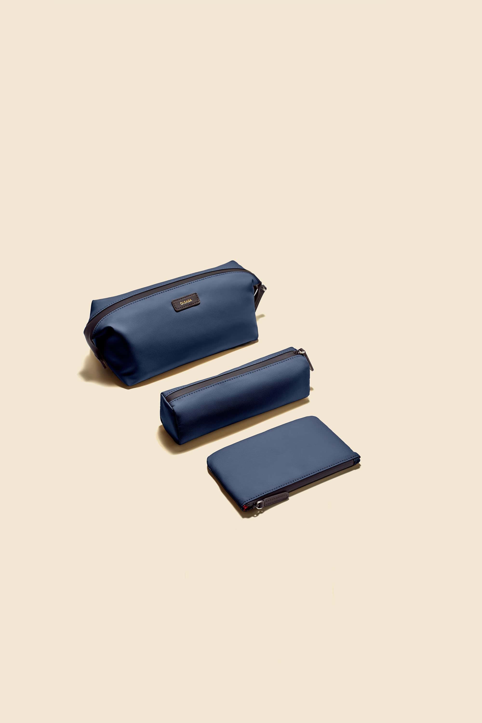 OLEADA NYC Apparel and Accessories > Women > Small Leather Goods > Leather Toiletry Set Color_Mykonos AnyWear Toiletry Set