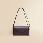 OLEADA NYC Apparel and Accessories > Women > Work Bag > Leather Handbag > Compact Bag > Shoulder Bag Color_Chocolate Marina Box