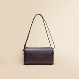 OLEADA NYC Apparel and Accessories > Women > Work Bag > Leather Handbag > Compact Bag > Shoulder Bag Color_Chocolate Marina Box