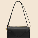 OLEADA NYC Apparel and Accessories > Women > Work Bag > Leather Handbag > Compact Bag > Shoulder Bag Color_Onyx Marina Box