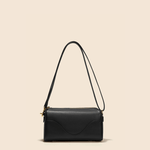 OLEADA NYC Apparel and Accessories > Women > Work Bag > Leather Handbag > Compact Bag > Shoulder Bag Color_Onyx Marina Box