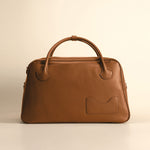 OLEADA NYC Backpack> Leather Backpack For Women > Handbag > Convertible To Shoulder Bag > Fits 14" laptop> Color_Cognac Marina Carryall