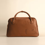 OLEADA NYC Backpack> Leather Backpack For Women > Handbag > Convertible To Shoulder Bag > Fits 14" laptop> Color_Cognac Marina Carryall