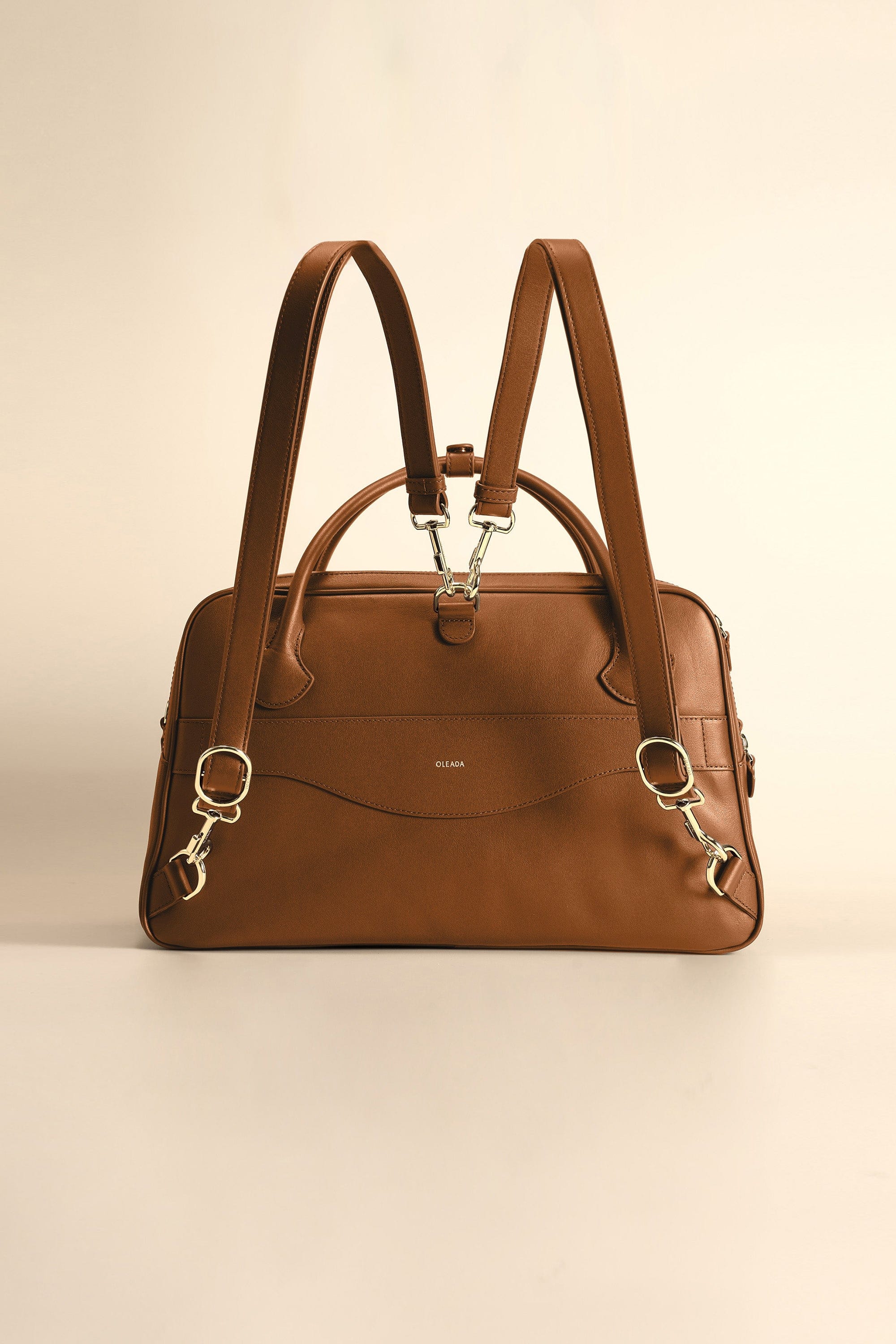 OLEADA NYC Backpack> Leather Backpack For Women > Handbag > Convertible To Shoulder Bag > Fits 14" laptop> Marina Carryall
