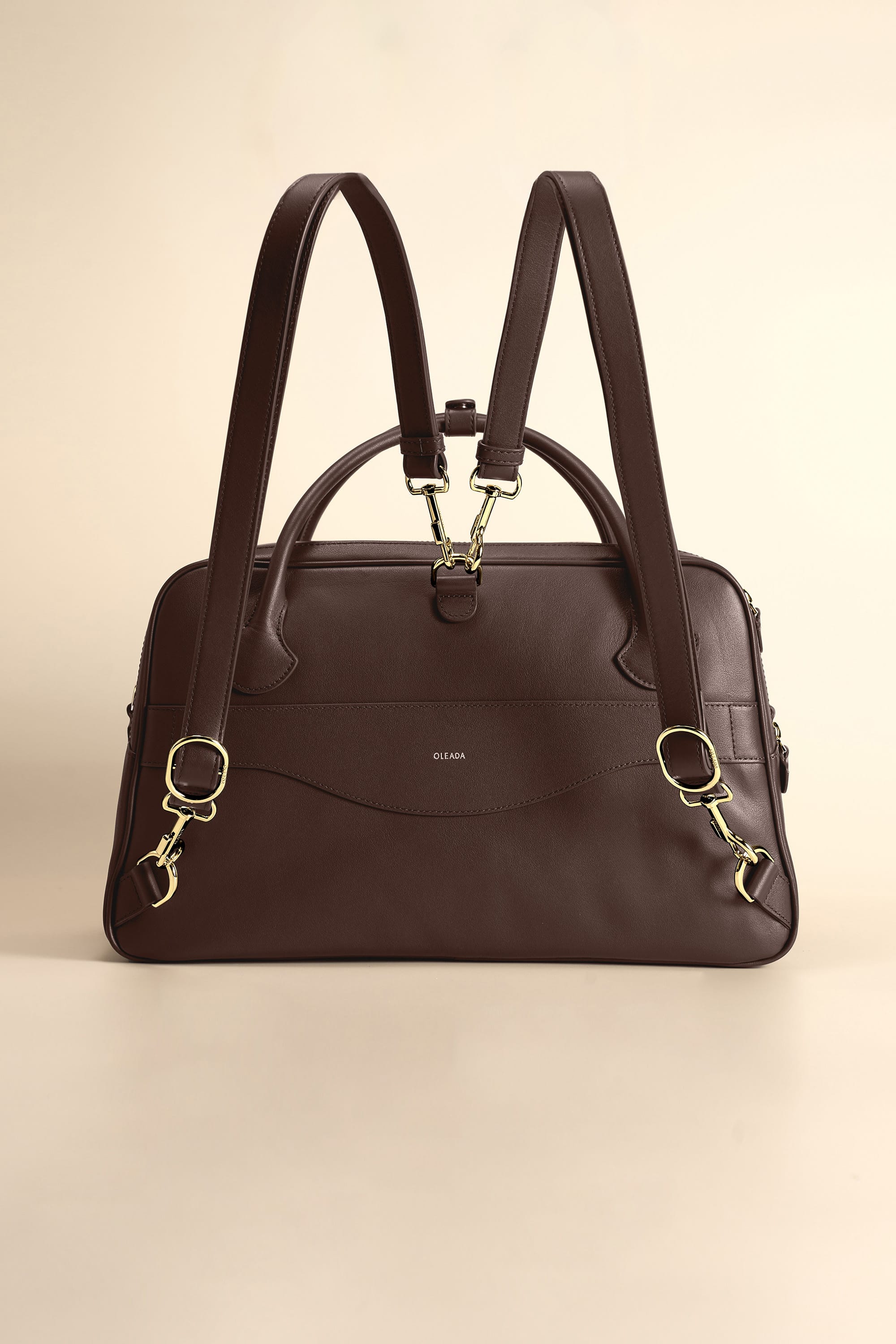 OLEADA NYC Backpack> Leather Backpack For Women > Handbag > Convertible To Shoulder Bag > Fits 14" laptop> Marina Carryall