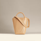 OLEADA NYC Bucket Bag > Leather Tote Bag For Women > Compact Capacity Handbag > Convertible To Shoulder Bag > Tablet-friendly work bag Mini Marina Bucket