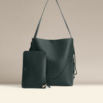 OLEADA NYC Bucket Bag > Leather Tote Bag For Women > Large Capacity Handbag > Convertible To Shoulder Bag > stylish 14 inch laptop bag Marina Soft Bucket