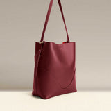 OLEADA NYC Bucket Bag > Leather Tote Bag For Women > Large Capacity Handbag > Convertible To Shoulder Bag > stylish 14 inch laptop bag Marina Soft Bucket