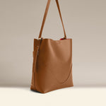 OLEADA NYC Bucket Bag > Leather Tote Bag For Women > Large Capacity Handbag > Convertible To Shoulder Bag > stylish 14 inch laptop bag Marina Soft Bucket