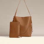 OLEADA NYC Bucket Bag > Leather Tote Bag For Women > Large Capacity Handbag > Convertible To Shoulder Bag > stylish 14 inch laptop bag Marina Soft Bucket