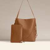 OLEADA NYC Bucket Bag > Leather Tote Bag For Women > Large Capacity Handbag > Convertible To Shoulder Bag > stylish 14 inch laptop bag Marina Soft Bucket