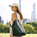 OLEADA NYC Bucket Bag > Leather Tote Bag For Women > Large Capacity Handbag > Convertible To Shoulder Bag > stylish 14 inch laptop bag Marina Soft Bucket