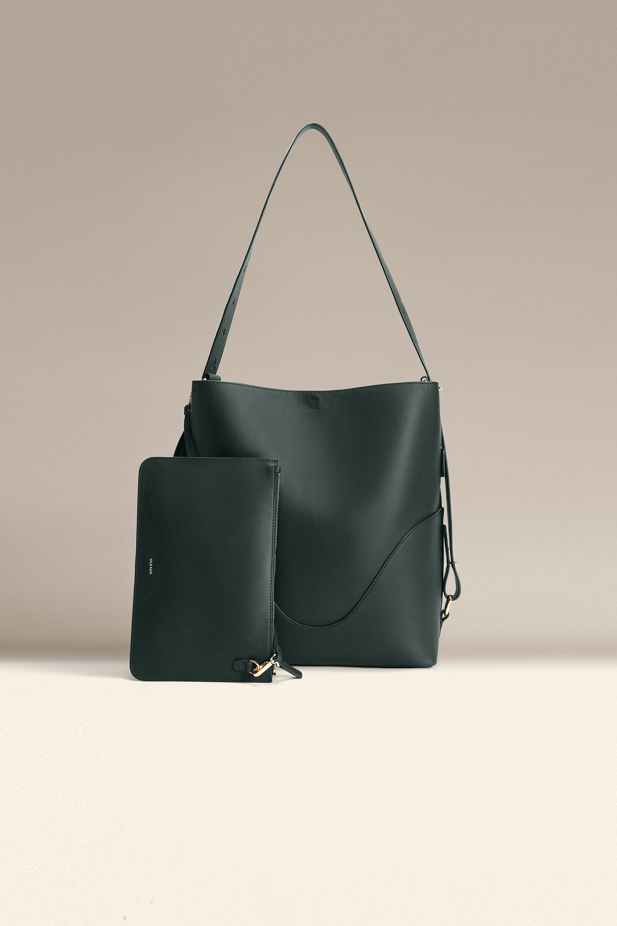 OLEADA NYC Bucket Bag > Leather Tote Bag For Women > Large Capacity Handbag > Convertible To Shoulder Bag > stylish 14 inch laptop bag Marina Soft Bucket