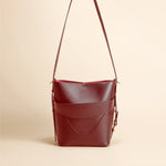 OLEADA NYC Bucket Bag > Leather Tote Bag For Women > Mini Handbag > Convertible To Shoulder Bag > Fits iPad Mini> Mini Marina Soft Bucket