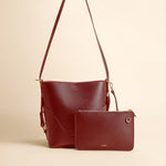 OLEADA NYC Bucket Bag > Leather Tote Bag For Women > Mini Handbag > Convertible To Shoulder Bag > Fits iPad Mini> Mini Marina Soft Bucket