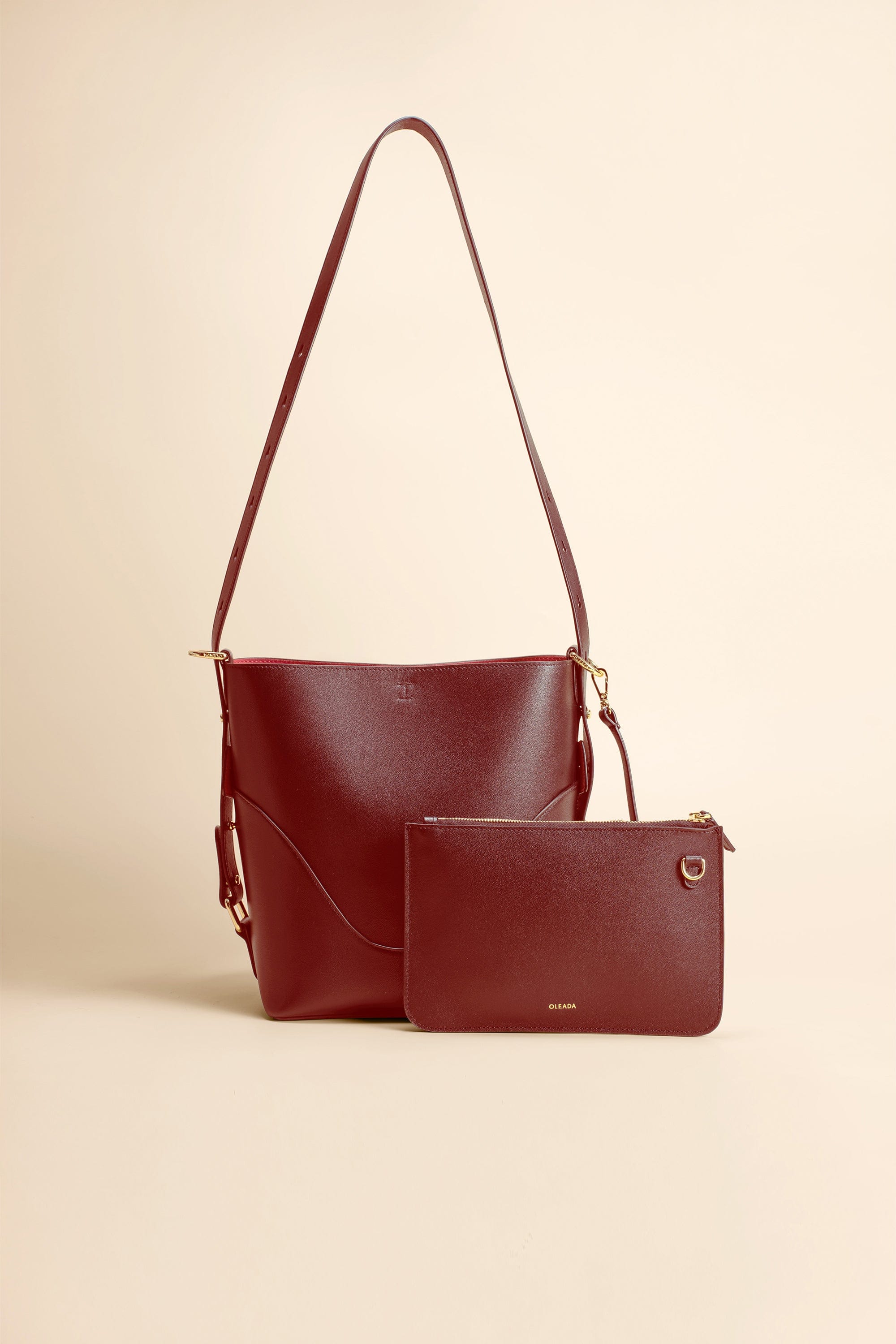 OLEADA NYC Bucket Bag > Leather Tote Bag For Women > Mini Handbag > Convertible To Shoulder Bag > Fits iPad Mini> Mini Marina Soft Bucket