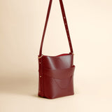OLEADA NYC Bucket Bag > Leather Tote Bag For Women > Mini Handbag > Convertible To Shoulder Bag > Fits iPad Mini> Mini Marina Soft Bucket