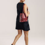 OLEADA NYC Bucket Bag > Leather Tote Bag For Women > Mini Handbag > Convertible To Shoulder Bag > Fits iPad Mini> Mini Marina Soft Bucket