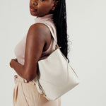 OLEADA NYC Bucket Bag > Leather Tote Bag For Women > Mini Handbag > Convertible To Shoulder Bag > Fits iPad Mini> Mini Marina Soft Bucket