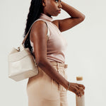 OLEADA NYC Bucket Bag > Leather Tote Bag For Women > Mini Handbag > Convertible To Shoulder Bag > Fits iPad Mini> Mini Marina Soft Bucket