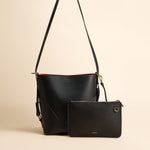 OLEADA NYC Bucket Bag > Leather Tote Bag For Women > Mini Handbag > Convertible To Shoulder Bag > Fits iPad Mini> Mini Marina Soft Bucket