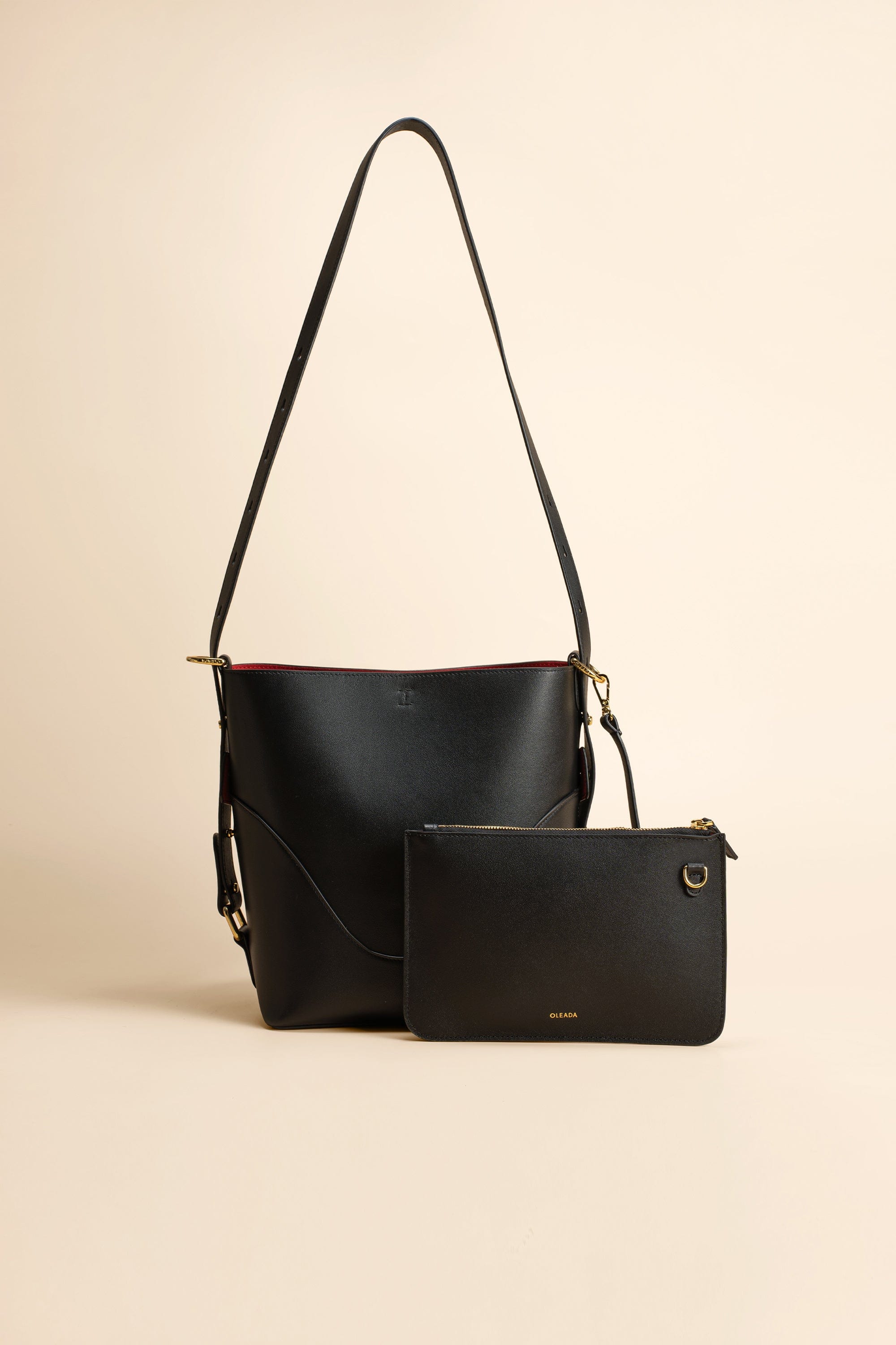 OLEADA NYC Bucket Bag > Leather Tote Bag For Women > Mini Handbag > Convertible To Shoulder Bag > Fits iPad Mini> Mini Marina Soft Bucket