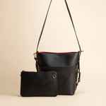 OLEADA NYC Bucket Bag > Leather Tote Bag For Women > Mini Handbag > Convertible To Shoulder Bag > Fits iPad Mini> Mini Marina Soft Bucket