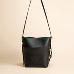 OLEADA NYC Bucket Bag > Leather Tote Bag For Women > Mini Handbag > Convertible To Shoulder Bag > Fits iPad Mini> Mini Marina Soft Bucket
