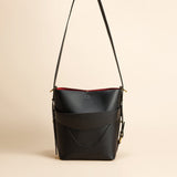 OLEADA NYC Bucket Bag > Leather Tote Bag For Women > Mini Handbag > Convertible To Shoulder Bag > Fits iPad Mini> Mini Marina Soft Bucket
