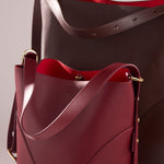 OLEADA NYC Bucket Bag > Leather Tote Bag For Women > Mini Handbag > Convertible To Shoulder Bag > Fits iPad Mini> Mini Marina Soft Bucket