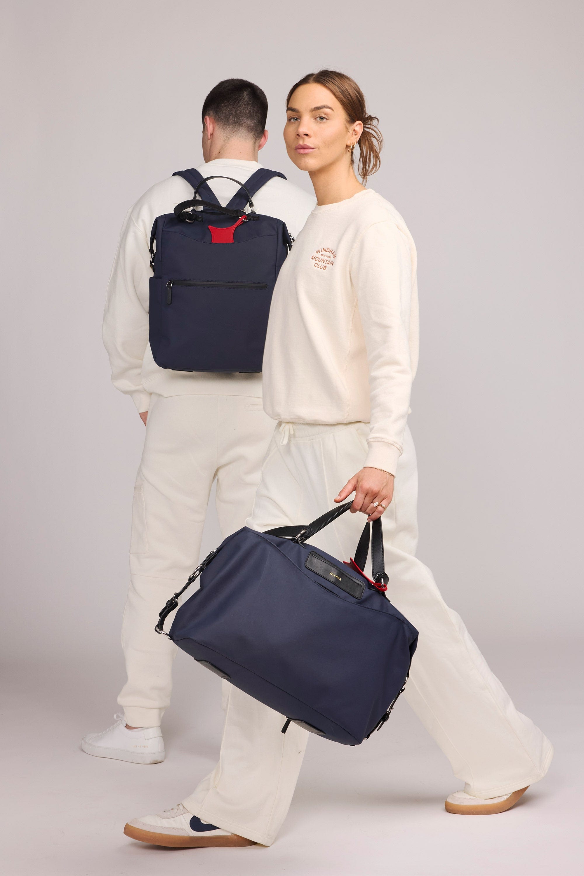 OLEADA NYC convertible travel bags > airport tote bags > overnight bags > water-resistant vegan bags > stylish multi-use bags AnyWear AnyDuffle