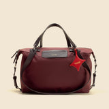 OLEADA NYC convertible travel bags > airport tote bags > overnight bags > water-resistant vegan bags > stylish multi-use bags Color_Bordeaux AnyWear AnyDuffle