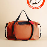 OLEADA NYC convertible travel bags > airport tote bags > overnight bags > water-resistant vegan bags > stylish multi-use bags Color_Sedona AnyWear AnyDuffle