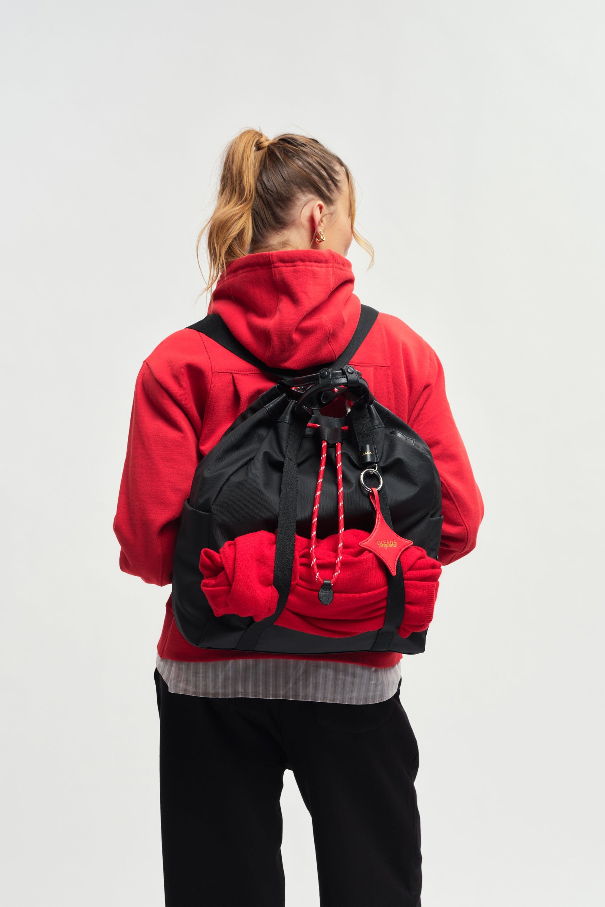 OLEADA NYC convertible travel bags > work-to-travel backpack > commuter bags > water-resistant vegan bags > stylish multi-use backpack AnyWear Tennis Backpack